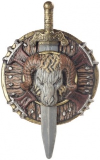 Awesome Barbarian Combat Costume Ram Shield/Sword Set Awesome Barbarian Combat Costume Ram Shield/Sword Set