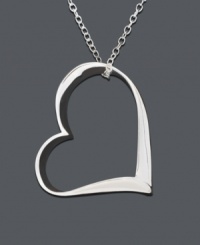 Matters of the heart are simple - and simply beautiful - with this uncomplicated necklace. Heart pendant by Giani Bernini crafted in sleek ribbons of sterling silver. Approximate length: 18 inches. Approximate drop: 1 inch. Matters of the heart are simple - and simply beautiful - with this uncomplicated necklace. Heart pendant by Giani Bernini crafted in sleek ribbons of sterling silver. Approximate length: 18 inches. Approximate drop: 1 inch.