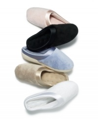 Make every step warm and cushioned with this luxurious micro terry clog slipper by Isotoner. Make every step warm and cushioned with this luxurious micro terry clog slipper by Isotoner.