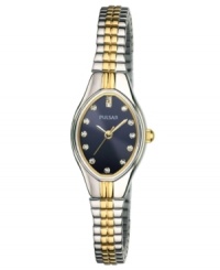 Double the elegance with this two-tone expansion watch from Pulsar. Double the elegance with this two-tone expansion watch from Pulsar.