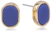 Kenneth Cole New York Modern Monaco Blue Oval Stud Earrings