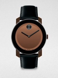 A modern, minimalist design with superior technology and functionality, complemented by a stainless steel case, metallic sheen dial and coated leather strap for a subtle, sophisticated finish.Round bezelQuartz movementWater resistant to 3ATMStainless steel case: 42mm(1.65)Leather strapImported A modern, minimalist design with superior technology and functionality, complemented by a stainless steel case, metallic sheen dial and coated leather strap for a subtle, sophisticated finish.Round bezelQuartz movementWater resistant to 3ATMStainless steel case: 42mm(1.65)Leather strapImported