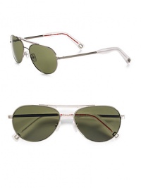 A refined update on the classic aviator style, handcrafted in lightweight acetate with an oversized shape and tapered temples. Logo temple detail Mineral glass lenses 100% UV protective Imported A refined update on the classic aviator style, handcrafted in lightweight acetate with an oversized shape and tapered temples. Logo temple detail Mineral glass lenses 100% UV protective Imported