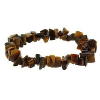 Genuine Tiger Eye Stone Chip Bracelet Genuine Tiger Eye Stone Chip Bracelet