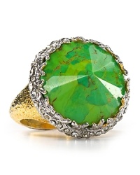 Make a pointed statement with Alexis Bittar's faceted stone cocktail ring, accented by striking Swarovski crystals. Make a pointed statement with Alexis Bittar's faceted stone cocktail ring, accented by striking Swarovski crystals.
