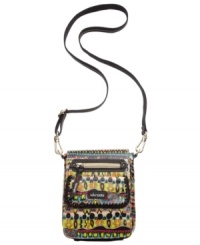A sleek messenger bag ready for anything the day throws your way. This fun-loving design from The Sak lets you pick your favorite print. Shiny goldtone hardware and contrast trim perfectly completes the look. A sleek messenger bag ready for anything the day throws your way. This fun-loving design from The Sak lets you pick your favorite print. Shiny goldtone hardware and contrast trim perfectly completes the look.