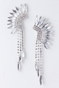 Indian Headdress Crystal Statement Earrings (Clear) Indian Headdress Crystal Statement Earrings (Clear)