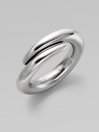 A graceful stroke of silvertone resin makes a versatile accent for day or night.Silverplated resin Width, about 1 Diameter, about 2½ Made in USA A graceful stroke of silvertone resin makes a versatile accent for day or night.Silverplated resin Width, about 1 Diameter, about 2½ Made in USA