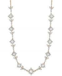 Full bloom beauty. Charter Club's garden-inspired necklace features clear glass accents in floral designs. Set in gold tone mixed metal. Approximate length: 15 inches + 2-inch extender. Full bloom beauty. Charter Club's garden-inspired necklace features clear glass accents in floral designs. Set in gold tone mixed metal. Approximate length: 15 inches + 2-inch extender.
