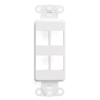 Leviton 41644-W QuickPort Decora Insert, 4-Port, White Leviton 41644-W QuickPort Decora Insert, 4-Port, White