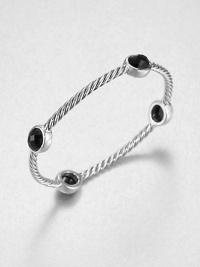 From the Renaissance Collection. Let this beautiful piece take you back in time with faceted black onyx stations on an iconic sterling silver cable design. Black onyxSterling silverDiameter, about 2.25Slip-on styleImported From the Renaissance Collection. Let this beautiful piece take you back in time with faceted black onyx stations on an iconic sterling silver cable design. Black onyxSterling silverDiameter, about 2.25Slip-on styleImported