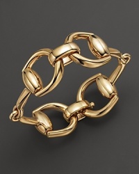 The iconic horsebit, rendered in richly gleaming 18K yellow gold. The iconic horsebit, rendered in richly gleaming 18K yellow gold.