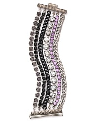This layered, Juicy Couture bracelet is a truly timeless addition to any glamour girl's jewel box, cast in silver plated metal. This layered, Juicy Couture bracelet is a truly timeless addition to any glamour girl's jewel box, cast in silver plated metal.