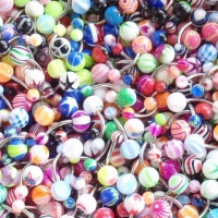 Belly Ring Assorted Lot of 25 Belly Button Rings Assorted Navel Rings Surgical Steel 14 Gauge Banana Piercing (25 Pieces) Belly Ring Assorted Lot of 25 Belly Button Rings Assorted Navel Rings Surgical Steel 14 Gauge Banana Piercing (25 Pieces)