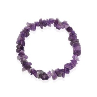 Genuine Amethyst Chip Stone Bracelet Genuine Amethyst Chip Stone Bracelet