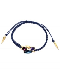 Sleek and stylish, this corded bracelet from RACHEL Rachel Roy dazzles with clustered, colorful glass stones and gold-tone mixed metal details. Approximate adjustable length: 5-1/2 inches to 9 inches. Sleek and stylish, this corded bracelet from RACHEL Rachel Roy dazzles with clustered, colorful glass stones and gold-tone mixed metal details. Approximate adjustable length: 5-1/2 inches to 9 inches.