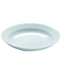 Like a cloudless sky, the Skylands rim soup bowl sets the tone for tranquil meals in no-fuss bone china from the Martha Stewart Collection dinnerware collection. Like a cloudless sky, the Skylands rim soup bowl sets the tone for tranquil meals in no-fuss bone china from the Martha Stewart Collection dinnerware collection.