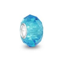 Bling Jewelry Turquoise Color Sterling Silver Faceted Crystal Glass Bead Pandora Compatible Bling Jewelry Turquoise Color Sterling Silver Faceted Crystal Glass Bead Pandora Compatible