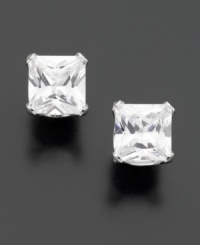 Princess-cut cubic zirconia is a chic alternative to the classic solitaire (2-5/8 ct. t.w.) Set in 14k white gold. Princess-cut cubic zirconia is a chic alternative to the classic solitaire (2-5/8 ct. t.w.) Set in 14k white gold.