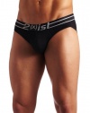 2(x)ist Mens Lift No Show Brief, Black, Medium