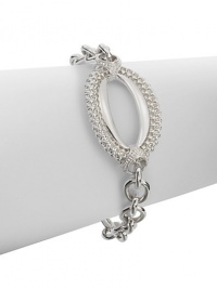 THE LOOKOver-sized link details Rhodium-plated sterling silver settingLobster claspTHE MEASUREMENTLength, about 6.5ORIGINImported THE LOOKOver-sized link details Rhodium-plated sterling silver settingLobster claspTHE MEASUREMENTLength, about 6.5ORIGINImported