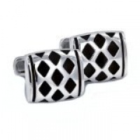 J.Goodman Sterling Silver Cuff links with High Polish Finish and Black Oxidized Detail. J.Goodman Sterling Silver Cuff links with High Polish Finish and Black Oxidized Detail.