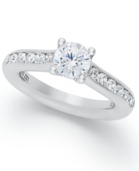 Hearts. Arrows. Together. This stunning 14k white gold anniversary band features diamonds cut with an arrow pattern visible from above and heart pattern visible from below (total 1-3/4 ct. t.w.). Ring comes with a certificate and viewer which allows you to see the difference for yourself. Hearts. Arrows. Together. This stunning 14k white gold anniversary band features diamonds cut with an arrow pattern visible from above and heart pattern visible from below (total 1-3/4 ct. t.w.). Ring comes with a certificate and viewer which allows you to see the difference for yourself.