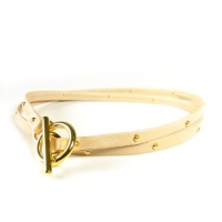 Gorjana Graham Neutral Leather Studded Wrap Bone Gorjana Graham Neutral Leather Studded Wrap Bone