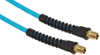 Coilhose Pneumatics PFE41004T Flexeel Reinforced Polyurethane Air Hose, 1/4-Inch ID, 100-Foot Length with (2) 1/4-Inch MPT Reusable Strain Relief Fittings, Transparent Blue Coilhose Pneumatics PFE41004T Flexeel Reinforced Polyurethane Air Hose, 1/4-Inch ID, 100-Foot Length with (2) 1/4-Inch MPT Reusable Strain Relief Fittings, Transparent Blue