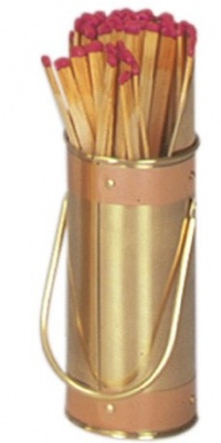 Uniflame Solid Brass Match Holder with Striket & Copper Band