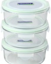 Kinetic Go Green Glass Lock Round 24 Ounce 6 Piece Set