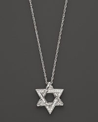 Diamond pavé adds sparkle to a sterling silver Star of David pendant necklace from the Classic Chain Kepang collection by John Hardy. Diamond pavé adds sparkle to a sterling silver Star of David pendant necklace from the Classic Chain Kepang collection by John Hardy.