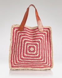Tap into this season's homespun trend with mar Y sol's crochet and leather tote. Whether it's a trip to the tropics or summer in the city, this bag loves a bikini and shades. Tap into this season's homespun trend with mar Y sol's crochet and leather tote. Whether it's a trip to the tropics or summer in the city, this bag loves a bikini and shades.