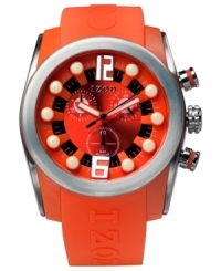 A luminous sport watch from Izod in bright orange. A luminous sport watch from Izod in bright orange.