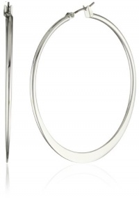 Betsey Johnson Silver-Tone Knife Edge Medium Hoop Earrings Betsey Johnson Silver-Tone Knife Edge Medium Hoop Earrings