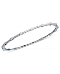 Stack on endless dazzle! This glamorous bangle bracelet from CRISLU is the perfect layering piece with cubic zirconia sparkle (2-1/2 ct. t.w.). Set in pure platinum over sterling silver. Approximate diameter: 2-1/2 inches. Stack on endless dazzle! This glamorous bangle bracelet from CRISLU is the perfect layering piece with cubic zirconia sparkle (2-1/2 ct. t.w.). Set in pure platinum over sterling silver. Approximate diameter: 2-1/2 inches.