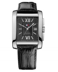 Take charge with authority with this modern timepiece from Tommy Hilfiger. Take charge with authority with this modern timepiece from Tommy Hilfiger.