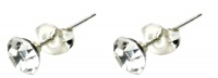 5MM White Round Solitaire Swarovski Crystal Elements Stud Earrings, 925 Sterling Silver Posts 5MM White Round Solitaire Swarovski Crystal Elements Stud Earrings, 925 Sterling Silver Posts