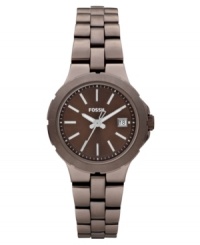 A gently curved bracelet adds a feminine touch to this Sylvia collection watch from Fossil. A gently curved bracelet adds a feminine touch to this Sylvia collection watch from Fossil.