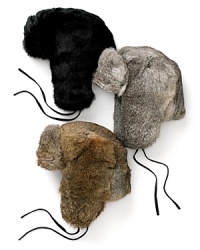 A gorgeous rabbit fur aviator hat ensures a stylish and cozy cold weather season. A gorgeous rabbit fur aviator hat ensures a stylish and cozy cold weather season.