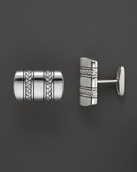 J Goodman Sterling Silver Cufflinks with Braided Oxidized Finish J Goodman Sterling Silver Cufflinks with Braided Oxidized Finish