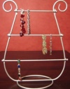 Table Top Jewelry bracelet Holder Rack Stand Display Silver Metal Harp