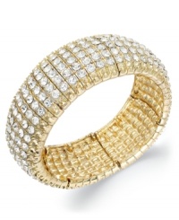Pair this party-perfect bangle with others for a chic look. Charter Club's stylish bangle creates the perfect amount of shine with glass accents. Crafted in gold tone mixed metal. Approximate diameter: 2-1/4 inches. Pair this party-perfect bangle with others for a chic look. Charter Club's stylish bangle creates the perfect amount of shine with glass accents. Crafted in gold tone mixed metal. Approximate diameter: 2-1/4 inches.