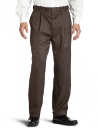 Louis Raphael LUXE Men's 100% Worsted Wool Micro Tic Pleated Hidden Extension Dress Pant,Brown,30x30 Louis Raphael LUXE Men's 100% Worsted Wool Micro Tic Pleated Hidden Extension Dress Pant,Brown,30x30