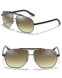 Tom Ford's new take on the iconic aviator featuring a statement-making double bar design. Tom Ford's new take on the iconic aviator featuring a statement-making double bar design.