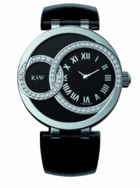 RSW Women's 6025.BS.L1.12.D1 Wonderland Round Black Dial Patent Leather Diamond Watch RSW Women's 6025.BS.L1.12.D1 Wonderland Round Black Dial Patent Leather Diamond Watch