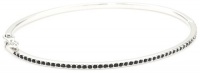 Judith Jack Classics Sterling Silver Marcasite Pave Jet Mini Stackable Bangle Bracelet Judith Jack Classics Sterling Silver Marcasite Pave Jet Mini Stackable Bangle Bracelet