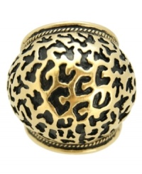 Animal attraction. This gorgeous stretch ring from T Tahari's Spot On Collection is dressed up in alluring animal print and set in 14k gold-plated mixed metal. Nickel-free for sensitive skin. Animal attraction. This gorgeous stretch ring from T Tahari's Spot On Collection is dressed up in alluring animal print and set in 14k gold-plated mixed metal. Nickel-free for sensitive skin.
