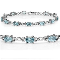7 1/2 ct Sky Blue Topaz Infinity Tennis Bracelet set in Sterling Silver ( 7.5 inches) 7 1/2 ct Sky Blue Topaz Infinity Tennis Bracelet set in Sterling Silver ( 7.5 inches)