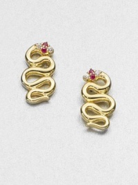 EXCLUSIVELY AT SAKS.COM From the Meadowlark Collection. A whimsical design with brilliant white sapphires and rich rubies set in 18k gold plated sterling silver. White sapphire and ruby18k goldplated sterling silverSize, about .414k gold post backImported EXCLUSIVELY AT SAKS.COM From the Meadowlark Collection. A whimsical design with brilliant white sapphires and rich rubies set in 18k gold plated sterling silver. White sapphire and ruby18k goldplated sterling silverSize, about .414k gold post backImported
